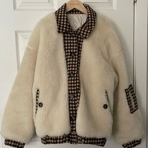 Checkerboard White fluffy coat